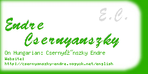 endre csernyanszky business card